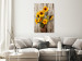 Canvas Sunflowers (1-piece) - yellow flowers in a vase on a wooden background 144596 additionalThumb 3