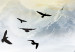 Canvas Mountains in the Fog - Birds Flying Over the Peaks in the Clouds 145496 additionalThumb 4
