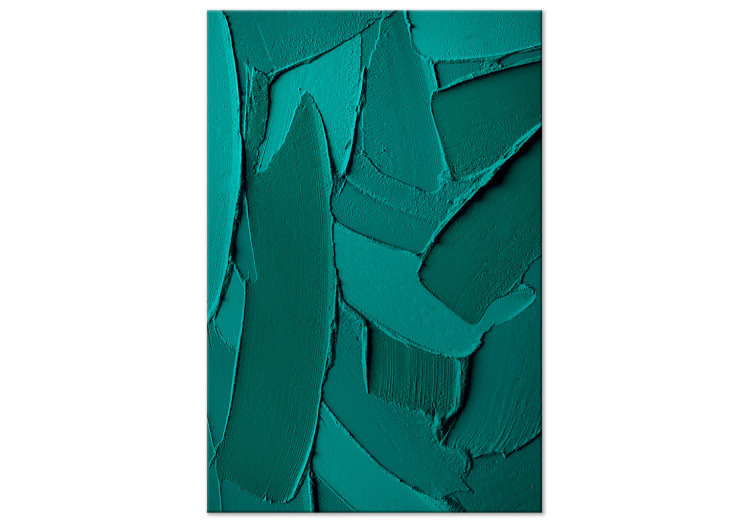 Canvas Print Green Abstraction (1-piece) - emerald brushstrokes 149696