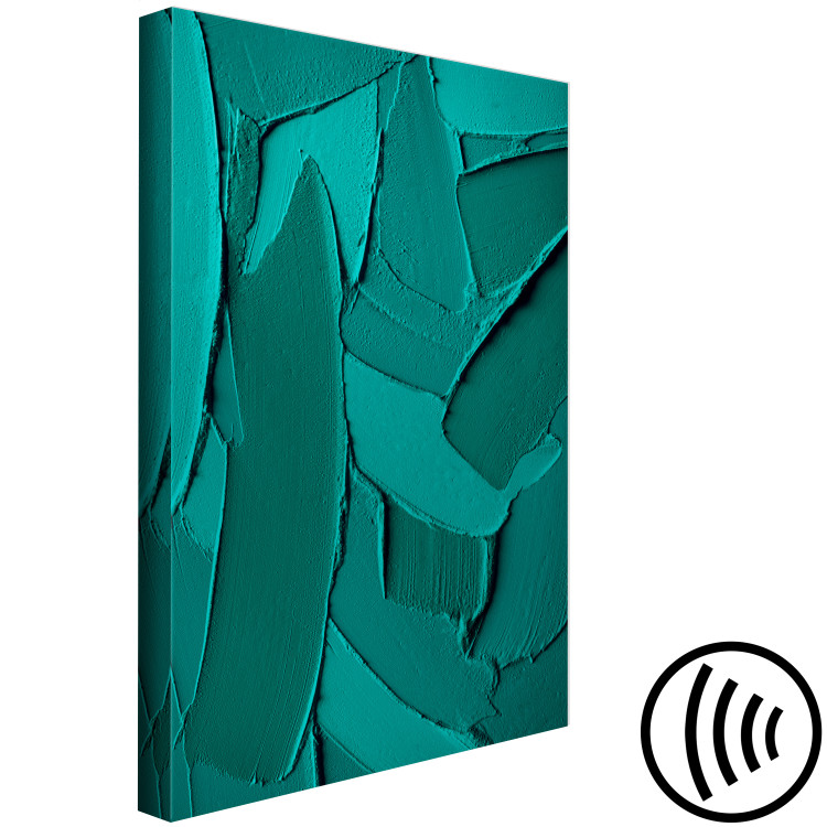 Canvas Print Green Abstraction (1-piece) - emerald brushstrokes 149696 additionalImage 6