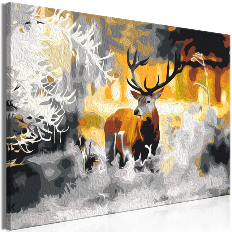 Paint by number Deer in the Wild - Winter Landscape of Forest Fauna and Flora 149796 additionalImage 3