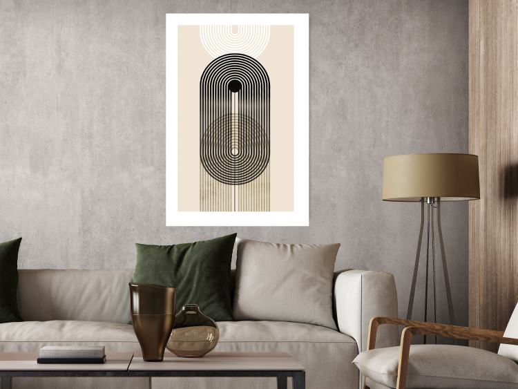 Wall Poster Abstraction - Geometric Shapes - Black, White and Brown 149896 additionalImage 11