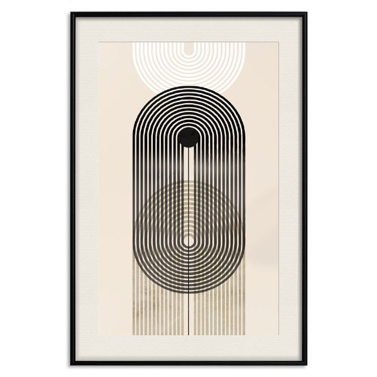 Wall Poster Abstraction - Geometric Shapes - Black, White and Brown 149896 additionalImage 26