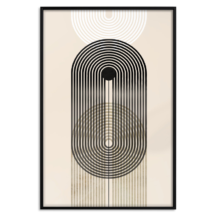 Wall Poster Abstraction - Geometric Shapes - Black, White and Brown 149896 additionalImage 21