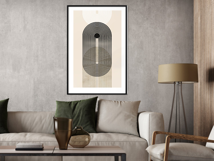 Wall Poster Abstraction - Geometric Shapes - Black, White and Brown 149896 additionalImage 12