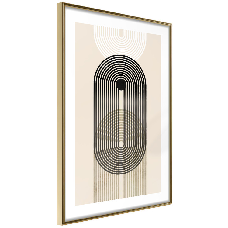 Wall Poster Abstraction - Geometric Shapes - Black, White and Brown 149896 additionalImage 7
