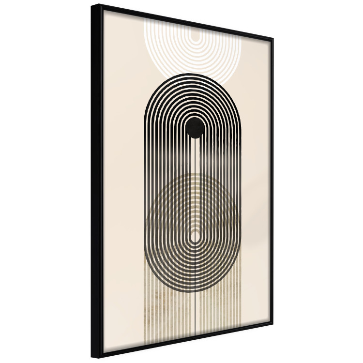 Wall Poster Abstraction - Geometric Shapes - Black, White and Brown 149896 additionalImage 4