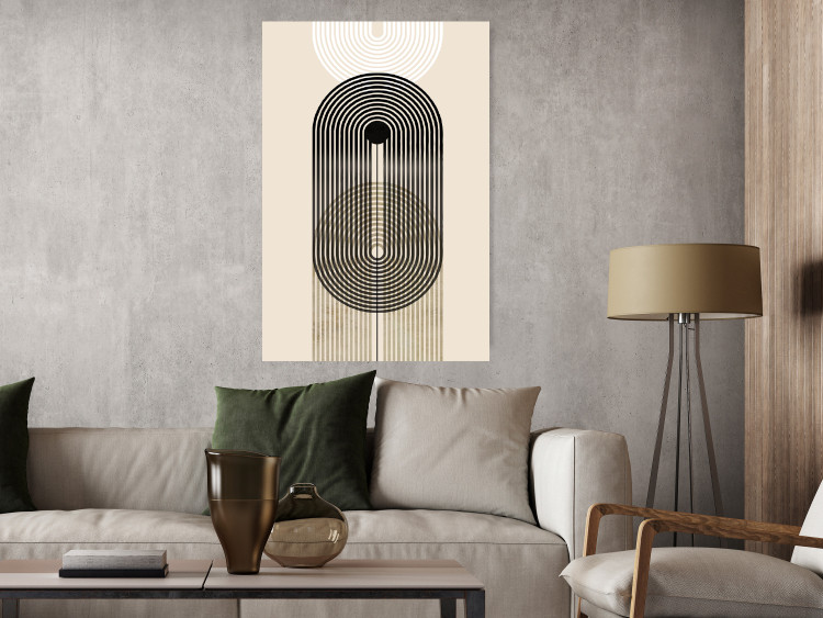 Wall Poster Abstraction - Geometric Shapes - Black, White and Brown 149896 additionalImage 10