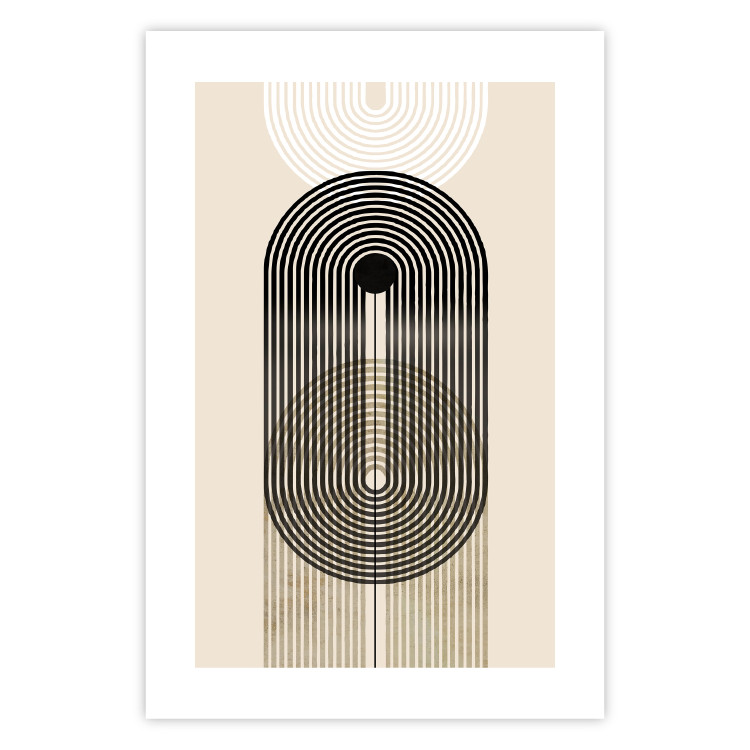 Wall Poster Abstraction - Geometric Shapes - Black, White and Brown 149896 additionalImage 22