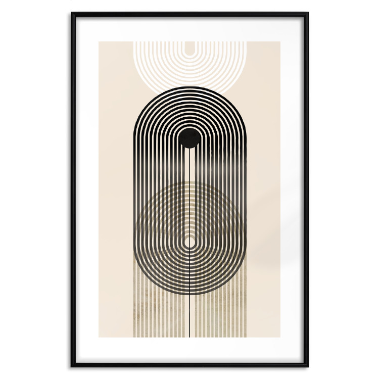 Wall Poster Abstraction - Geometric Shapes - Black, White and Brown 149896 additionalImage 19