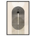 Wall Poster Abstraction - Geometric Shapes - Black, White and Brown 149896 additionalThumb 16