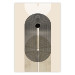 Wall Poster Abstraction - Geometric Shapes - Black, White and Brown 149896