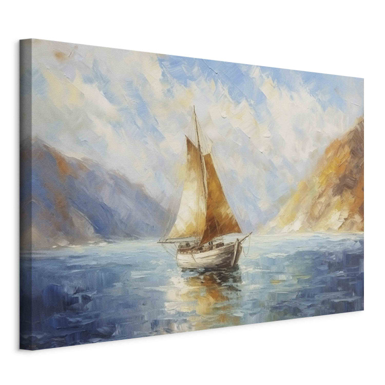 Large canvas print A Ship at Sea - A Landscape Inspired by the Works of Claude Monet [Large Format] 151096 additionalImage 3