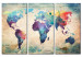 Canvas Print Rainbow Map (triptych) 55396