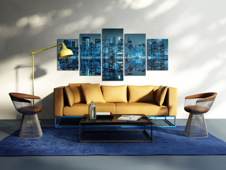 Canvas Print New York in sad colour of blue 58396 additionalImage 3
