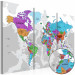 Canvas Art Print World Map: Island of Colours 92096 additionalThumb 2