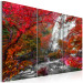 Canvas Print Beautiful Waterfall: Autumnal Forest - Landscape of Enchanting Trees 97396 additionalThumb 2