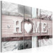 Canvas Unconventional Home - "Home" Sign on Wooden Plaque in Vintage Style 98196 additionalThumb 2