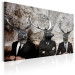 Canvas Art Print Deer in Suits (1-piece) - Playful Characters in Banksy Style 106107 additionalThumb 2
