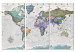 Cork Pinboard World Destinations (3 Parts) [Cork Map] 107207 additionalThumb 2