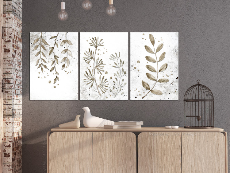 Canvas Art Print Twigs (3 Parts) 108507 additionalImage 3