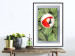 Poster Parrot in the jungle - colorful bird on a background of green tropical leaves 116407 additionalThumb 4