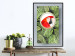 Poster Parrot in the jungle - colorful bird on a background of green tropical leaves 116407 additionalThumb 3