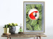 Poster Parrot in the jungle - colorful bird on a background of green tropical leaves 116407 additionalThumb 5