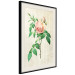 Poster Victorian Rose - colorful floral composition against a background of beige stripes 117407 additionalThumb 3