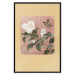 Poster Azalea Flower - white petals among green leaves and a colorful butterfly 117607 additionalThumb 24