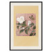 Poster Azalea Flower - white petals among green leaves and a colorful butterfly 117607 additionalThumb 18