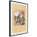 Poster Azalea Flower - white petals among green leaves and a colorful butterfly 117607 additionalThumb 3