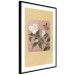 Poster Azalea Flower - white petals among green leaves and a colorful butterfly 117607 additionalThumb 13