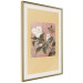 Poster Azalea Flower - white petals among green leaves and a colorful butterfly 117607 additionalThumb 2