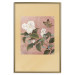 Poster Azalea Flower - white petals among green leaves and a colorful butterfly 117607 additionalThumb 20