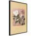 Poster Azalea Flower - white petals among green leaves and a colorful butterfly 117607 additionalThumb 10