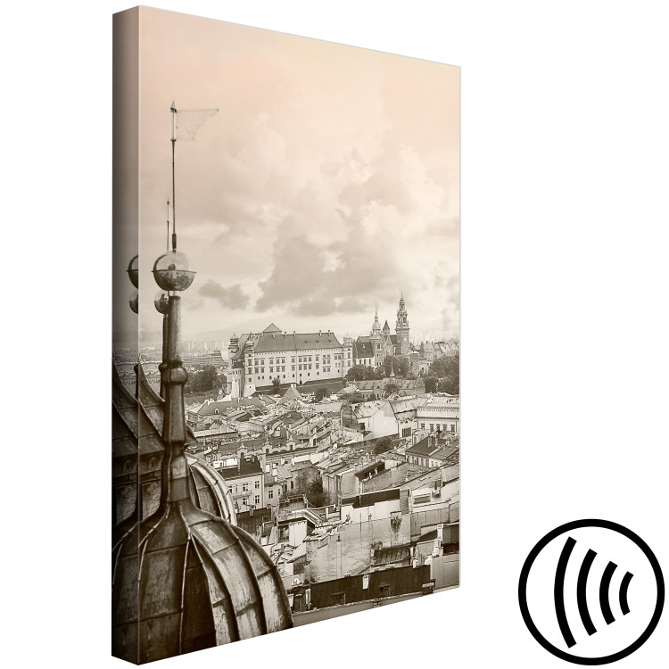 Canvas The Royal Castle - Krakow's panorama of the historic city in sepia 118107 additionalImage 6