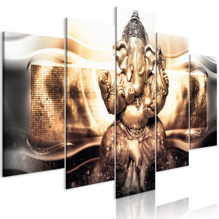 Canvas Buddha Style (5 Parts) Golden Wide 118207 additionalImage 2