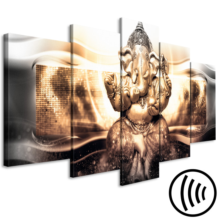 Canvas Buddha Style (5 Parts) Golden Wide 118207 additionalImage 6