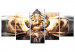 Canvas Buddha Style (5 Parts) Golden Wide 118207