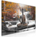 Canvas Print Buddha and Waterfall (3 Parts) Orange 122207 additionalThumb 2