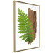 Poster Resoluteness of Nature - green plant and wooden piece on a white background 122607 additionalThumb 4