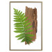 Poster Resoluteness of Nature - green plant and wooden piece on a white background 122607 additionalThumb 20