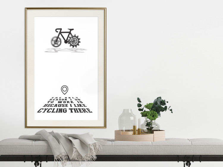 Poster I like Cycling - black English texts with emojis on a white background 122807 additionalImage 23