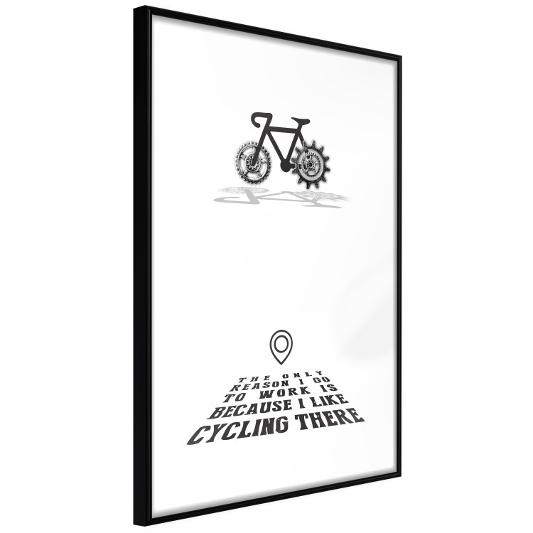 Poster I like Cycling - black English texts with emojis on a white background 122807 additionalImage 13