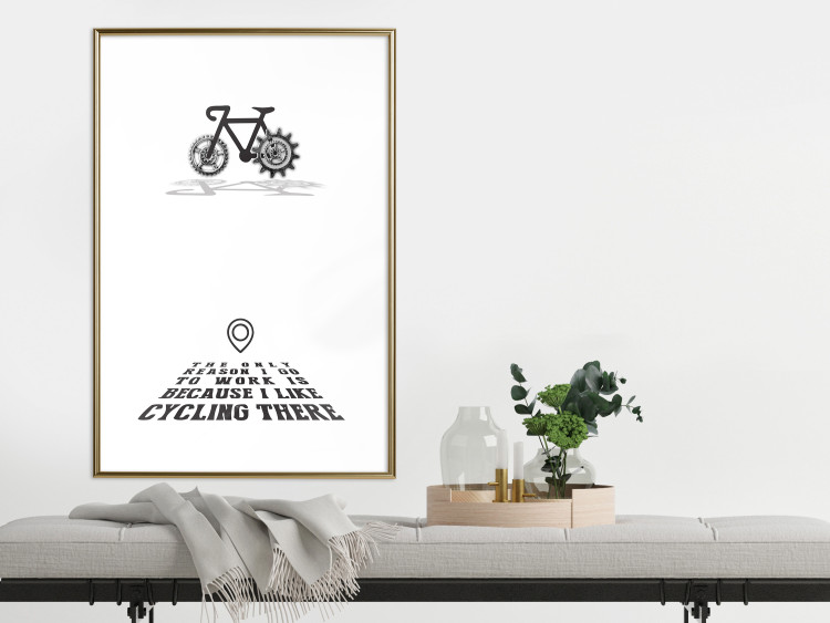 Poster I like Cycling - black English texts with emojis on a white background 122807 additionalImage 15