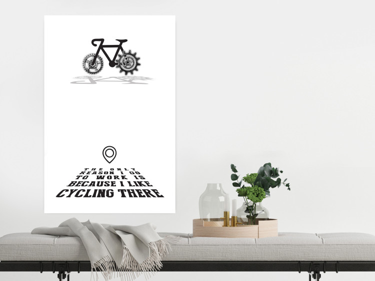 Poster I like Cycling - black English texts with emojis on a white background 122807 additionalImage 25