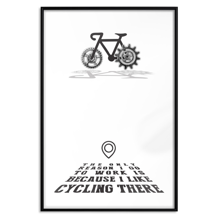 Poster I like Cycling - black English texts with emojis on a white background 122807 additionalImage 20