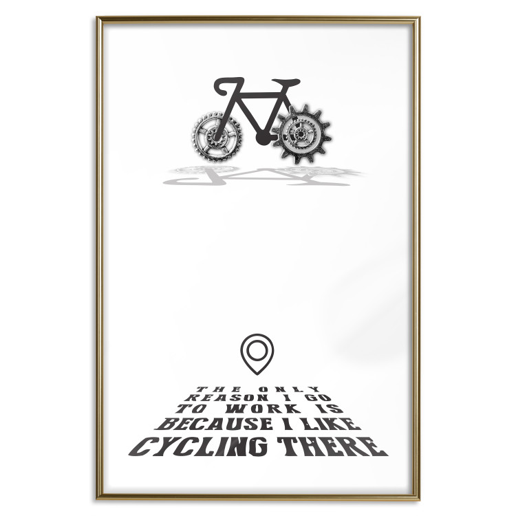Poster I like Cycling - black English texts with emojis on a white background 122807 additionalImage 17