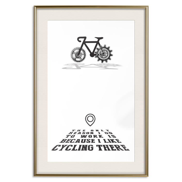 Poster I like Cycling - black English texts with emojis on a white background 122807 additionalImage 27